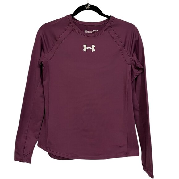 Women’s Under Armour Burgundy Heat Gear Long Sleeve Half Zip Heat Gear Size: SM - Picture 1 of 4